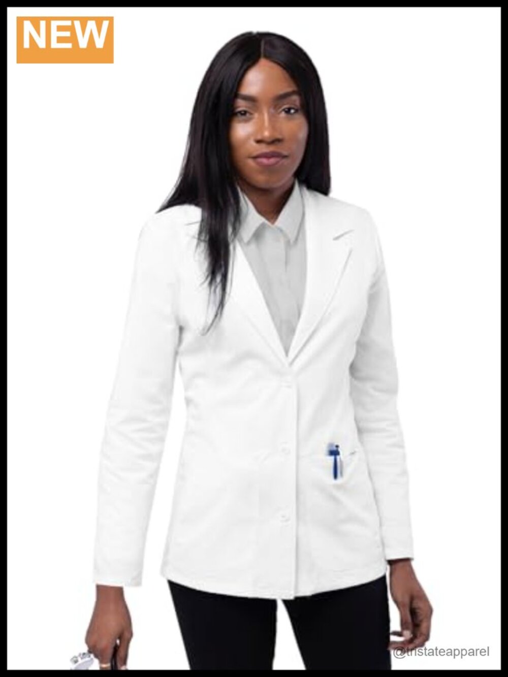 Medical Lab Coat Tailored 28" Consultation Polyester Classic Fit Work